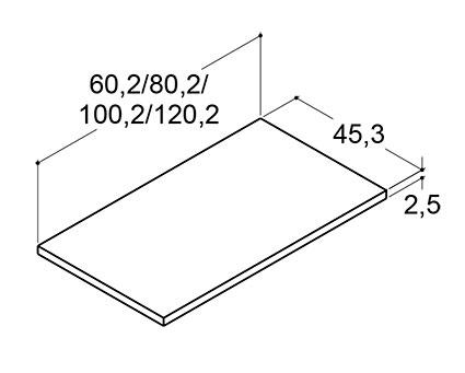 Dansani Luna laminatbordplade 100 - Brun eg Dansani Luna laminatbordplade 100 - Brun eg