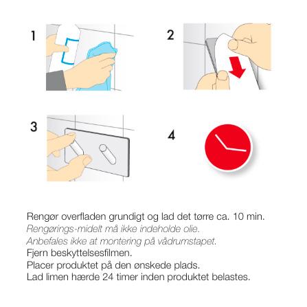 Beslagsboden selvkl&aelig;bende dobbeltkrog - Mat sort