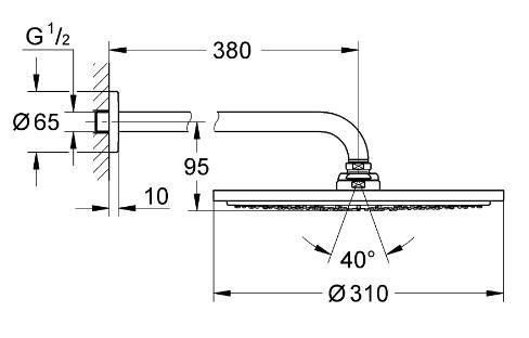 Grohe SmartControl komplet brusesystem m/Rainshower 310 og SmartActive til indbygning - Børstet Cool Sunrise Grohe SmartControl komplet brusesystem m/Rainshower 310 og SmartActive til indbygning - Børstet Cool Sunrise