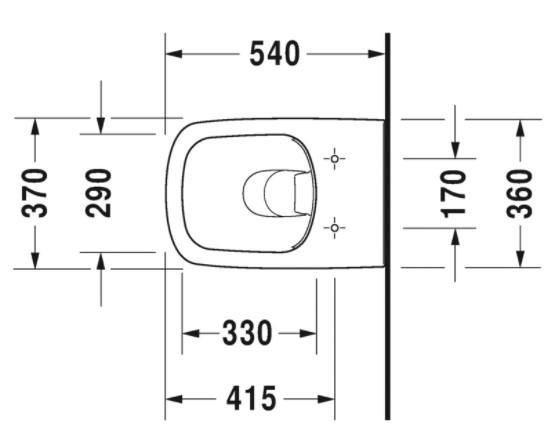 Duravit DuraStyle RIMless toiletpakke inkl. s&aelig;de m/soft-close, cisterne og krom betjening