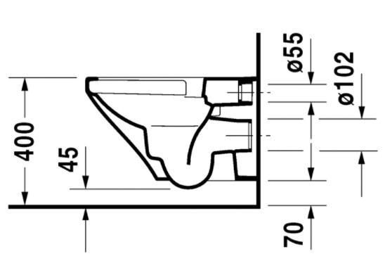 Duravit DuraStyle RIMless toiletpakke inkl. s&aelig;de m/soft-close, cisterne og sort betjening