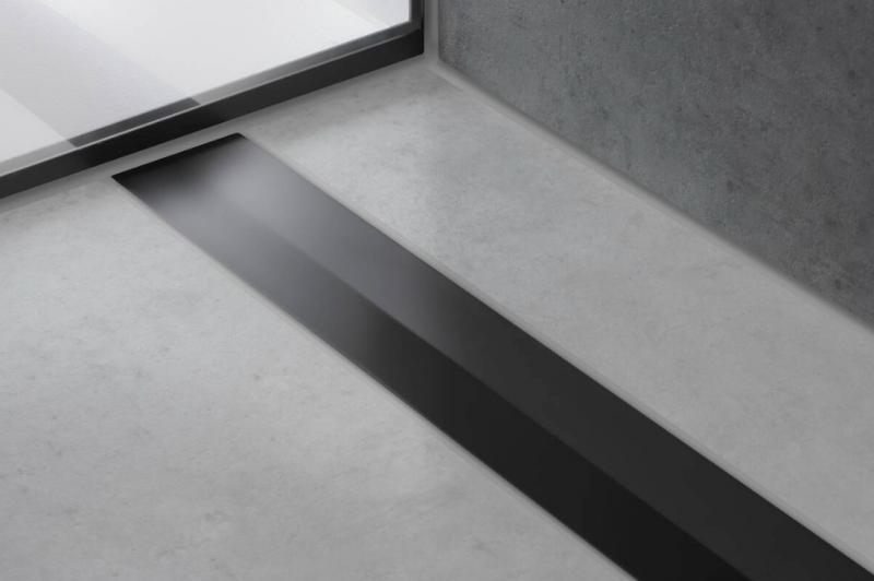 Hansgrohe RainDrain Flex kappes&aelig;t frit i gulv - 70 cm - Mat sort