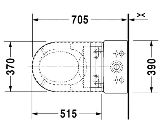 Duravit Starck 3 gulvtoilet m/wondergliss til sensowash sæde Duravit Starck 3 gulvtoilet m/wondergliss til sensowash sæde