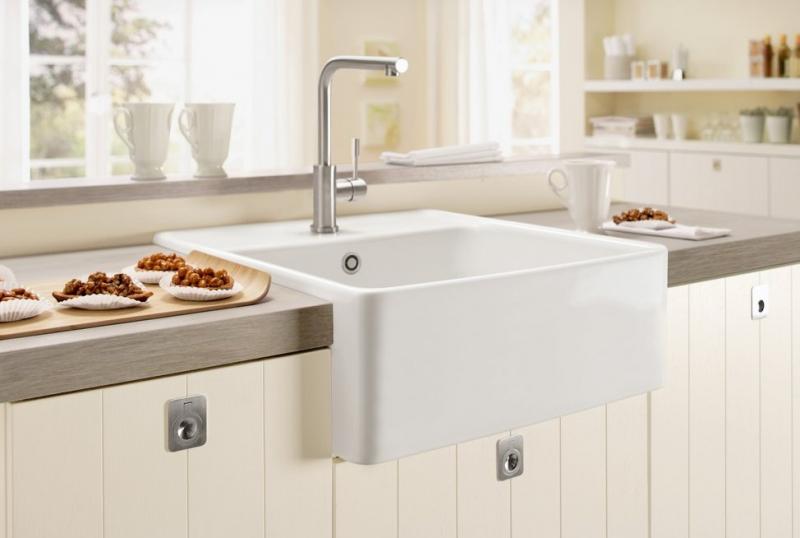 Villeroy og Boch køkkenvask i porcelæn - Hvid Alpin - Ceramic+ Villeroy og Boch køkkenvask i porcelæn - Hvid Alpin - Ceramic+