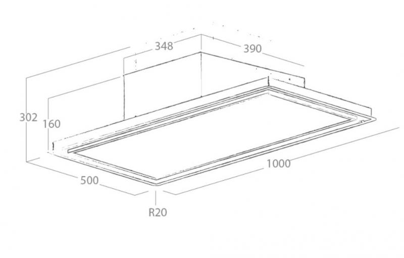 Eico Skydome 100 H16 indbygget emh&aelig;tte t/ loft el. niche - Hvid