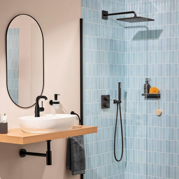 Grohe Precision Vitalio Rain Cube 310 komplet brusesystem t/indbygning - Mat sort Grohe Precision Vitalio Rain Cube 310 komplet brusesystem t/indbygning - Mat sort
