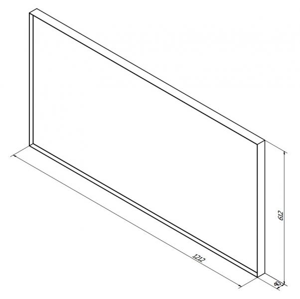 Sanibell Basicline spejl m/mat sort ramme - 120 cm Sanibell Basicline spejl m/mat sort ramme - 120 cm