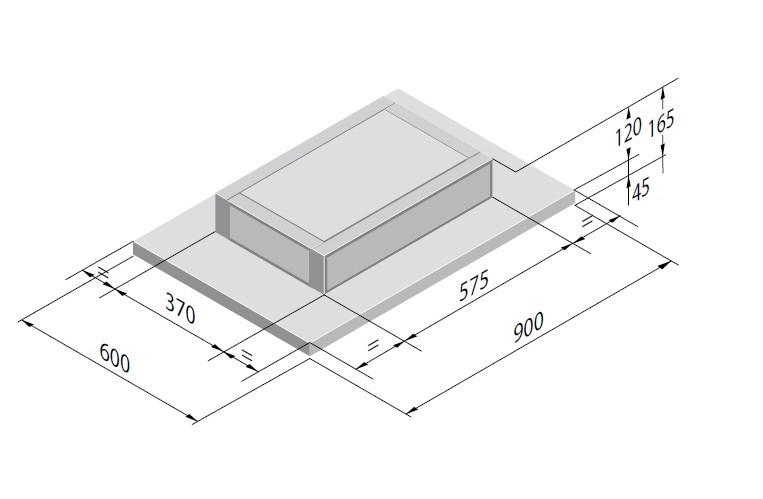 Eico Ceiling Stripe R 90 W - Link emh&aelig;tte til indbygning - Hvid