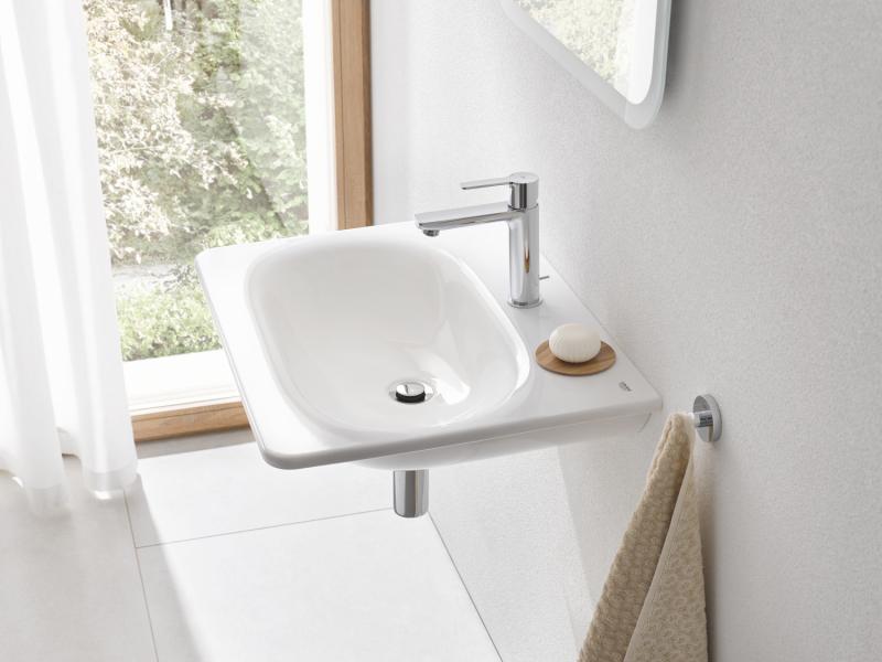 Grohe Lineare New håndvaskarmatur m/push open bundventil - Steel Grohe Lineare New håndvaskarmatur m/push open bundventil - Steel