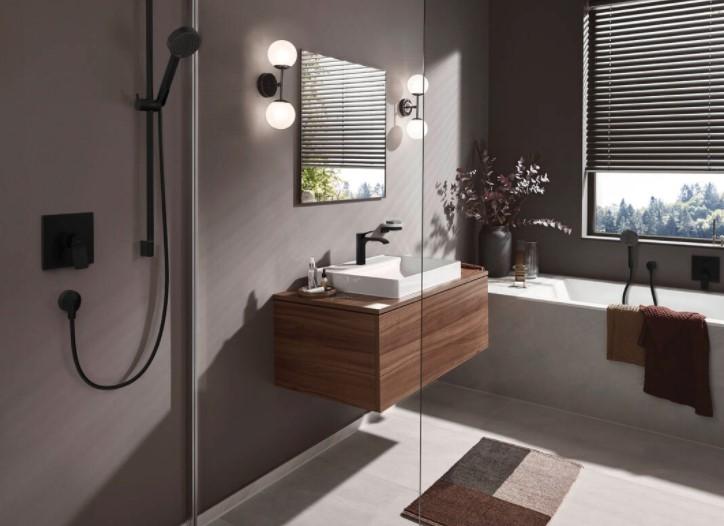 hansgrohe Vivenis 110 h&aring;ndvaskarmatur u/bundventil - Mat sort