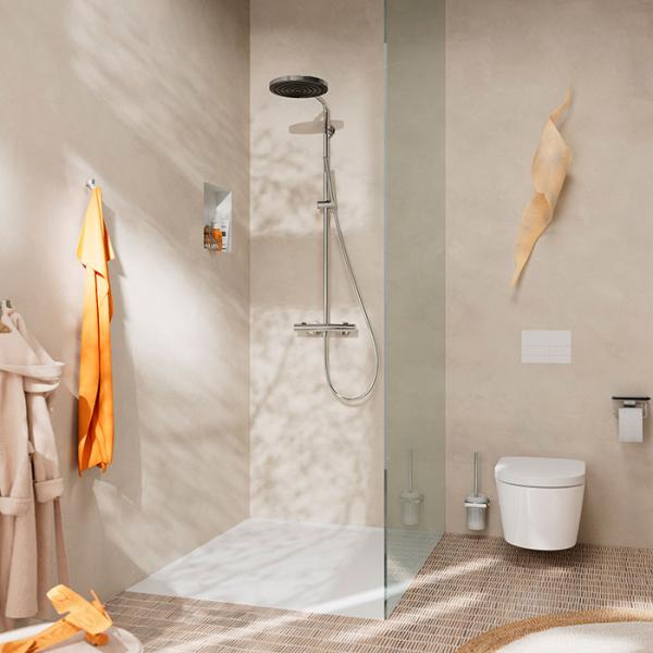 hansgrohe Pulsify S Puro 1jet & Tecturis komplet pakke til badev&aelig;relset - Krom