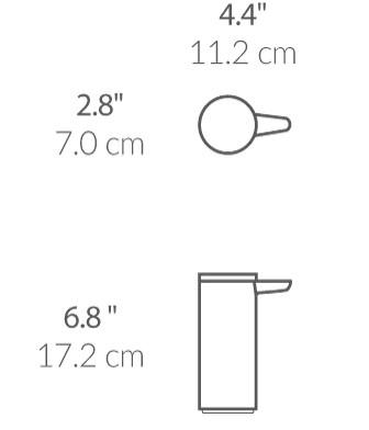 Simplehuman s&aelig;bedispenser m/sensor - Hvid