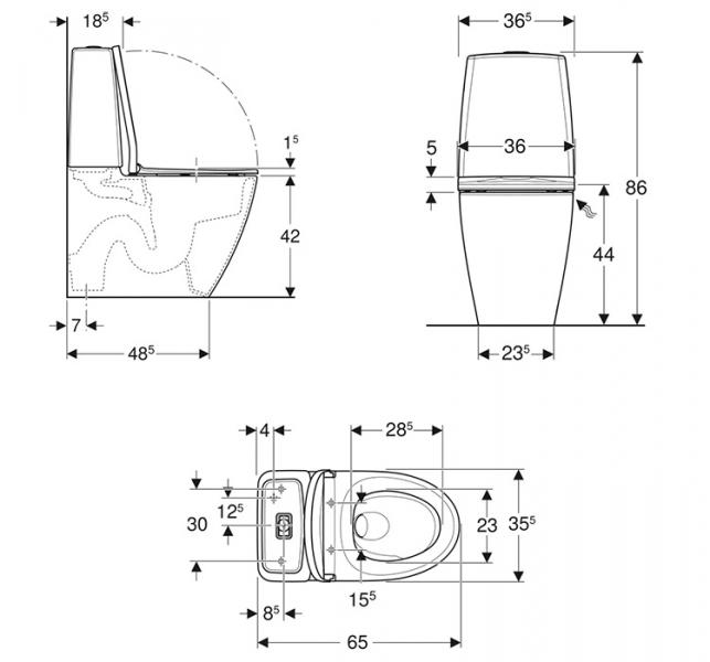 If&ouml; Spira Art 2.0 toilet rimfree m/s&aelig;de Turboflush og If&ouml; Clean
