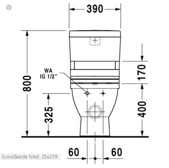 Duravit Starck 3 gulvtoilet m/wondergliss til sensowash sæde Duravit Starck 3 gulvtoilet m/wondergliss til sensowash sæde