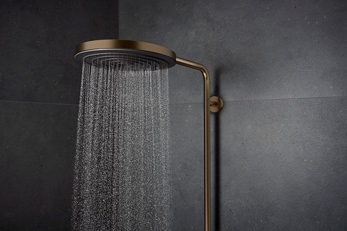 hansgrohe Pulsify S Puro 1jet & Tecturis komplet pakke til badev&aelig;relset - B&oslash;rstet bronze