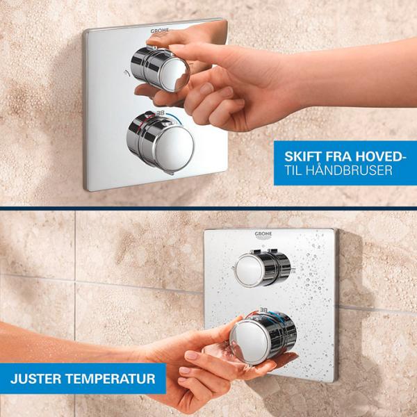 Grohe Precision Cube komplet brusesystem til indbygning Grohe Precision Cube komplet brusesystem til indbygning