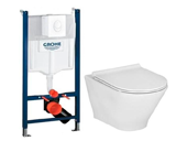Væghængt toilet komplet